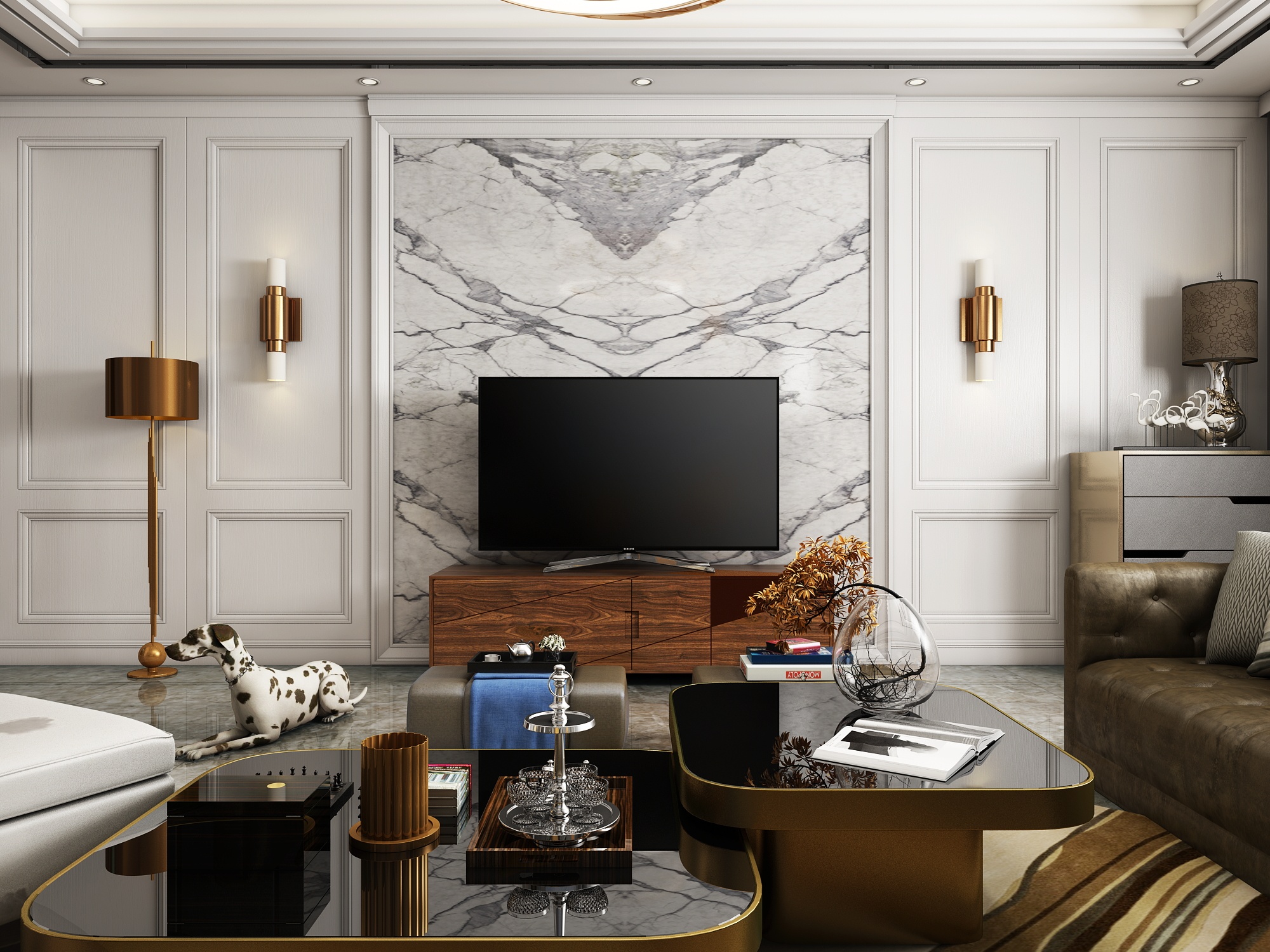 后現(xiàn)代風(fēng)格客廳表現(xiàn)|空間|室內(nèi)設(shè)計(jì)|青沐沄杉 